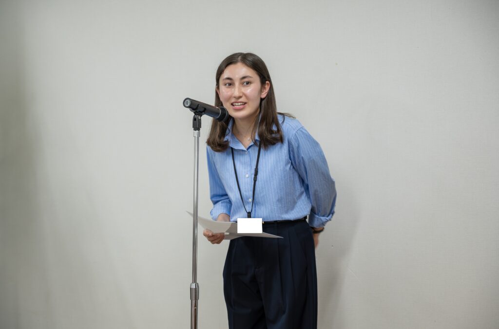 渡邉利三国際奨学金2026年度授与式　学生のスピーチ