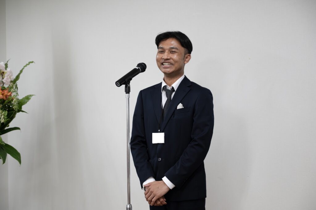 渡邉利三国際奨学金2026年度授与式　学生のスピーチ